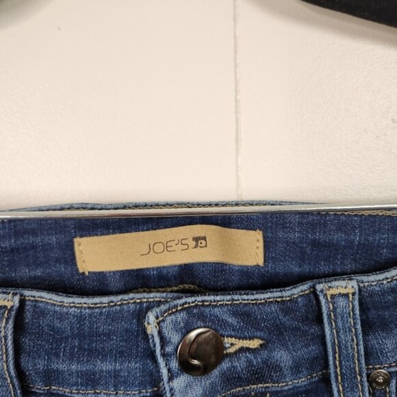 Joe's Jeans High Rise Skinny Ankle Dark Wash Ripped Knees Frayed Size 27 New NWT - Picture 6 of 12